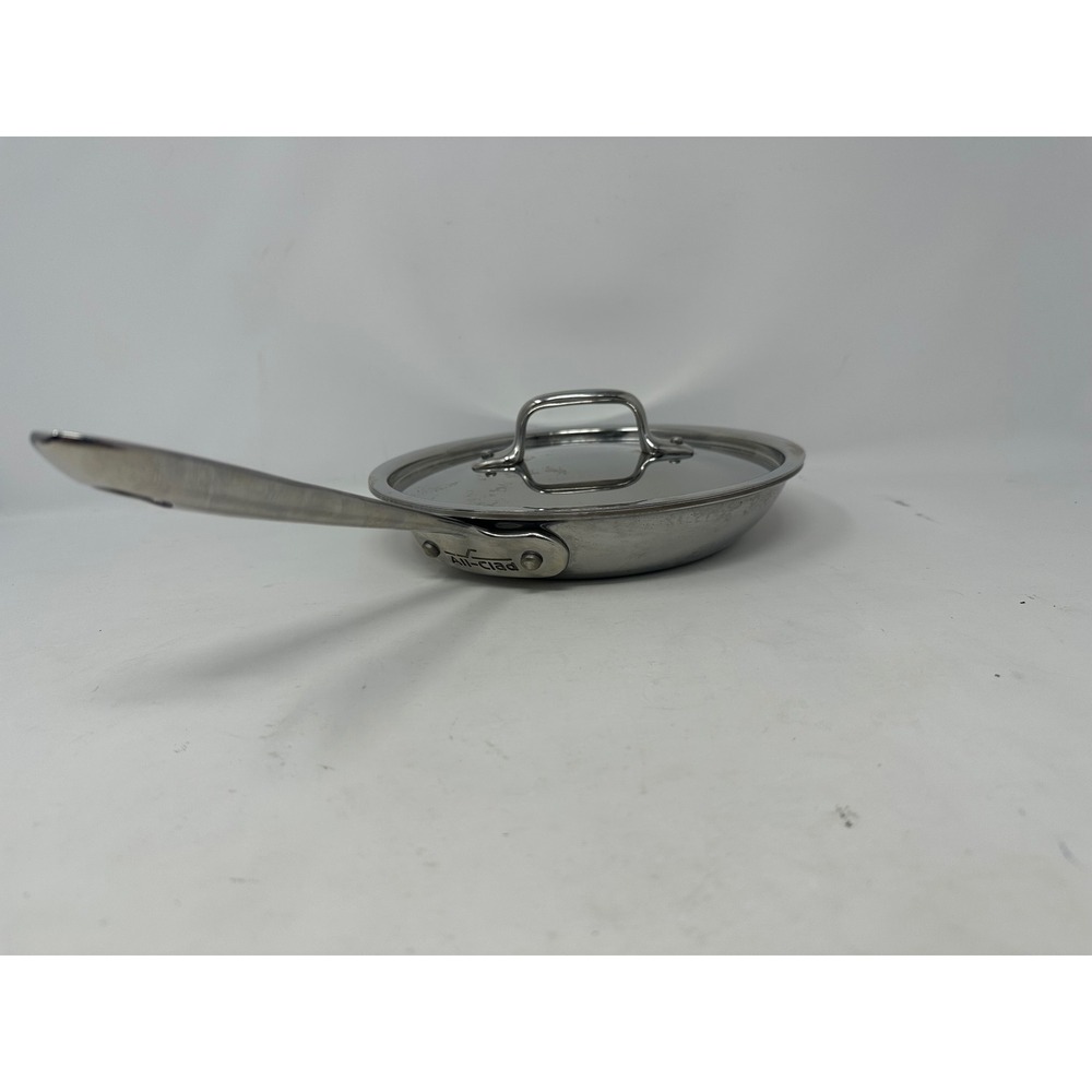 All-Clad Stainless Steel 8 Inch Fry Pan Skillet with Lid Silver Cookware